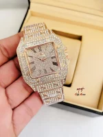 Luxury Rhinestone Gold Watch for Women Men - Image 5