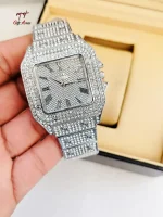 Luxury Rhinestone Gold Watch for Women Men - Image 4