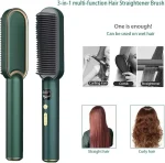 Portable Hair Straightener Brush Green 200ml - Image 3