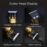 Rechargeable Hair Trimmer for Men Brown Silver - Image 4