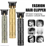 Rechargeable Hair Trimmer for Men Brown Silver - Image 6