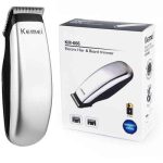 Rechargeable Men's Beard and Hair Trimmer KM 666 Stainless Steel Body - Image 6