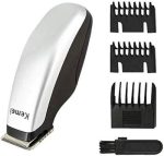 Rechargeable Men's Beard and Hair Trimmer KM 666 Stainless Steel Body - Image 5