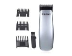 Rechargeable Men's Beard and Hair Trimmer KM 666 Stainless Steel Body - Image 4