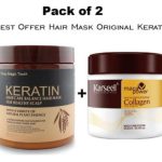 Keratin Collagen Hair Mask Pack of 2, 500ml Deep Repair Treatment for Dry and Damaged Hair in Pakistan