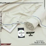 Men's Off White Wash & Wear Plain Suit – All Season Wear Pakistan - Image 2