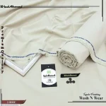 Men's Off White Wash & Wear Plain Suit – All Season Wear Pakistan - Image 4