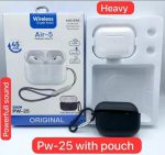 Wi-Fi Airpods PW-25 with Pouch Heavy Waterproof