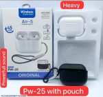 Wi-Fi Airpods PW-25 with Pouch Heavy Waterproof - Image 3