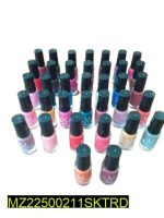 Stick-On Artificial Nails Multicolor Silver Chains Sparkles Reusable - Image 2