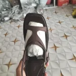 Men's Leather Casual Sandals, Brown Genuine Leather Slip On for Everyday Comfort