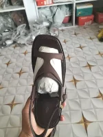 Men's Leather Casual Sandals, Brown Genuine Leather Slip On for Everyday Comfort