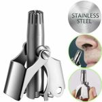 Stainless Steel Nose Hair Trimmer – Portable Silver Grooming Tool - Image 7