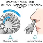 Stainless Steel Nose Hair Trimmer – Portable Silver Grooming Tool - Image 2