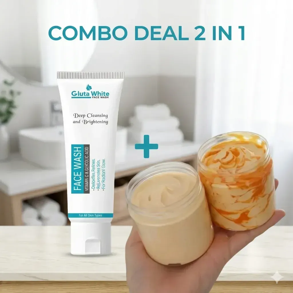 512-287-730261-product-1 2 in 1 Face Wash & Cream Combo 50ml White - Image 1