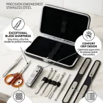 9-Piece Precision Manicure Set Stainless Steel