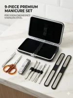 9-Piece Precision Manicure Set Stainless Steel - Image 4