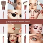 13 PCS Kabuki Eye Shadow Brush Set Synthetic Fiber - Image 4