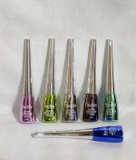 Waterproof Liquid Eyeliner Set of 6 Colors - Long Lasting, Metallic Caps