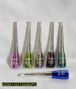 Waterproof Liquid Eyeliner Set of 6 Colors - Long Lasting, Metallic Caps - Image 3