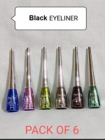 Waterproof Liquid Eyeliner Set of 6 Colors - Long Lasting, Metallic Caps - Image 4