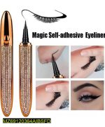 Gold Plated Waterproof Eyeliner with Rhinestones – Smudge Proof Liquid Eyeliner Pakistan - Image 3