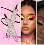 Gold Plated Waterproof Eyeliner with Rhinestones – Smudge Proof Liquid Eyeliner Pakistan - Image 4