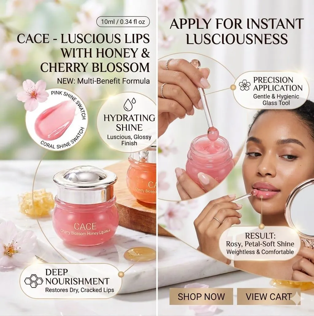 691-72-714042-product-1 Hydrating Luscious Lips Cream 5g Honey Cherry Blossom | Moisturizing Lip Balm - Image 1