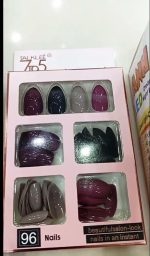 Salon-Style Fake Nails Acrylic Multicolor Set - Image 4