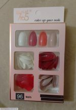 Premium Quality Fake Nails 96 Pcs Acrylic Multicolor