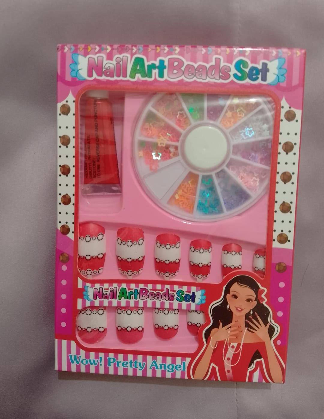 700-258-464463-product-1 Kids Nail Art Set with 12 Fake Nails & Glue - Image 1
