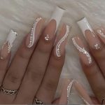 Peach Color Stick-On Nails ABS Durable for Pakistani Women