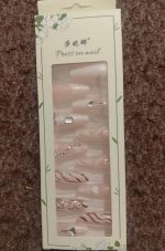 Peach Color Stick-On Nails ABS Durable for Pakistani Women - Image 4