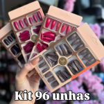 Premium Fake Nail Set ABS Plastic Multicolor 96pcs
