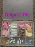 96 Pack Multicolor Stick-On Artificial Nails ABS Plastic - Image 3