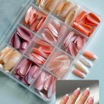 French Tip Nails 144 Pcs Nude Shades Boxed - Image 6