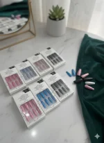 Multicolor Glitter Stick-On Nails ABS Plastic Pack of 1 - Image 8