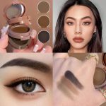 3 in 1 Eyebrow Powder Kit with 3 Shades and Mirror - Waterproof, Long Lasting - Image 5