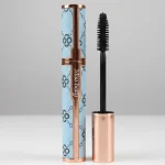 Premium Mascara for Dry Lashes - Smudge Proof Volume, Rose Gold and Blue Design