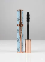 Premium Mascara for Dry Lashes - Smudge Proof Volume, Rose Gold and Blue Design