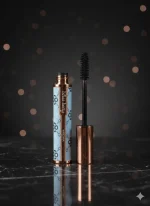 Premium Mascara for Dry Lashes - Smudge Proof Volume, Rose Gold and Blue Design - Image 4