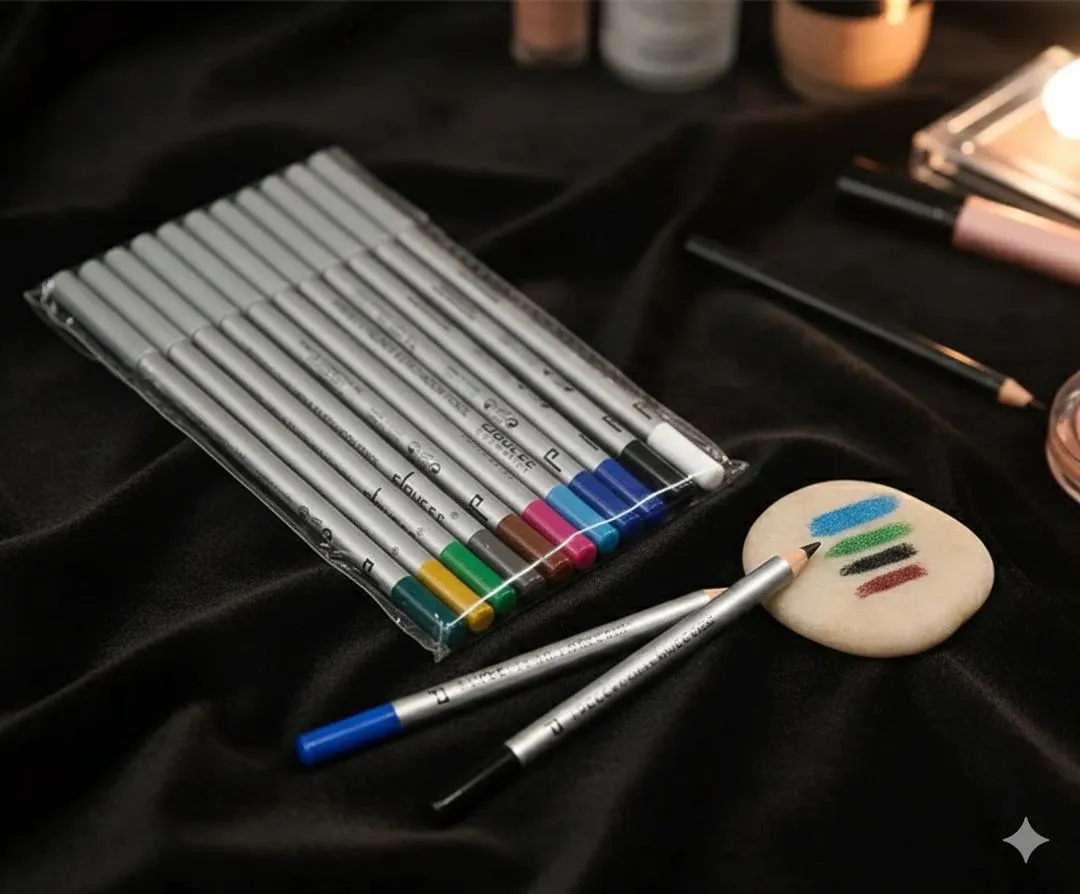 700-71-709585-product-3 - Copy 12 Color Eyeshadow Pencils for Pakistani Brides and Partygoers - Long Lasting, High Pigmented - Image 1
