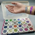 24-Piece Multicolor Glitter Eyeshadow Set - High Pigment Eye Makeup Kit - Image 3