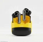TWS Wireless Earbuds Yellow Black Battery Charging - Image 11