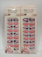 Premium 24-Piece Pink Black Cow Print Nail Art Set - Image 3
