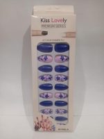 Kiss Lovely Premium Series Artificial Nails Blue Pink Floral 24 Pcs - Image 4