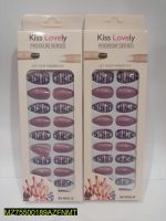 Mauve Geometric ABS Nail Set for Pakistani Women - Image 3