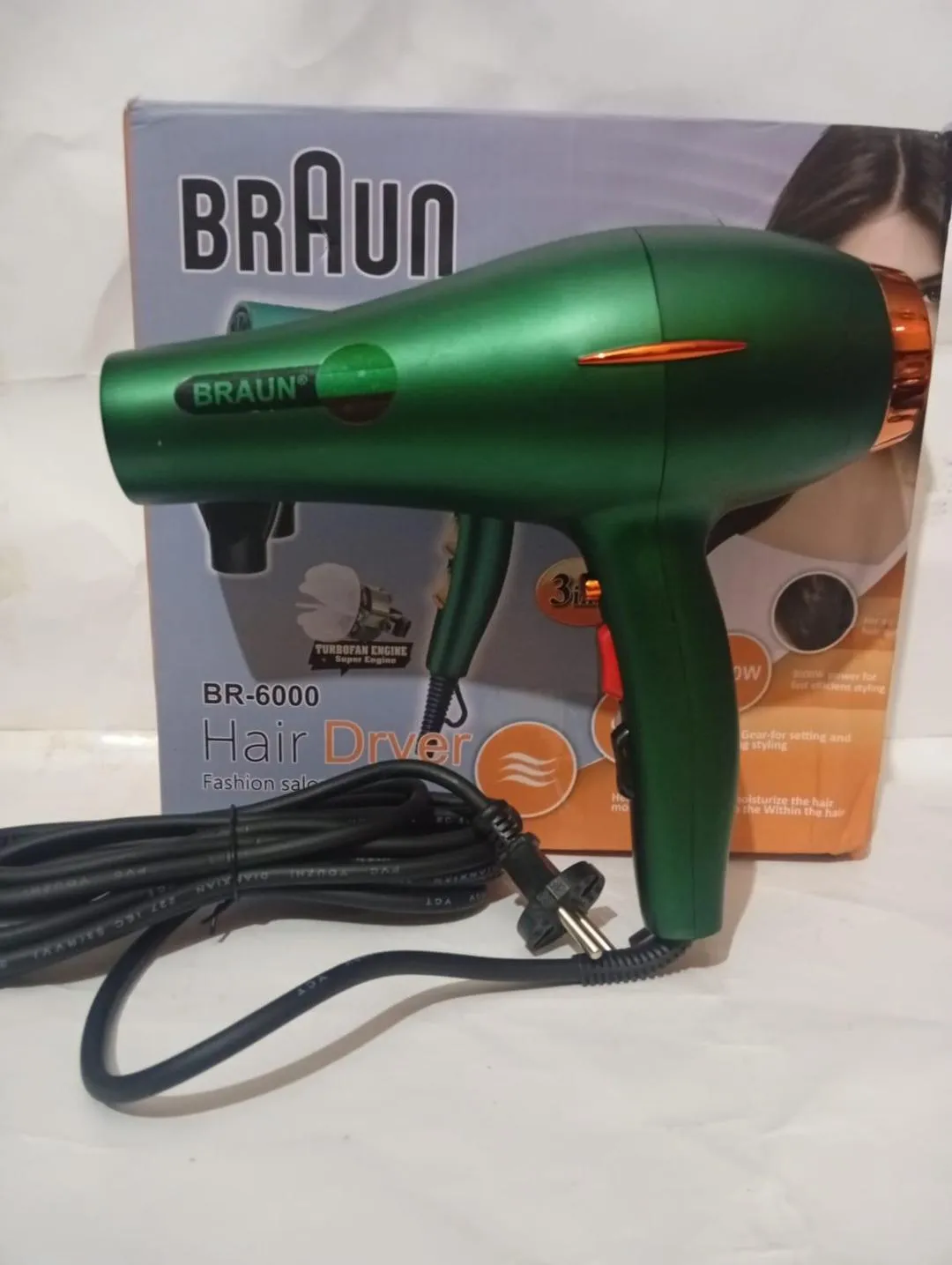 755-48-709913-product-2 Braun BR-6000 Hair Dryer 3-in-1 Green - Image 1