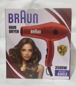 Braun 3500W Hair Dryer Red ABS