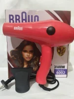 Braun 3500W Hair Dryer Red ABS - Image 4
